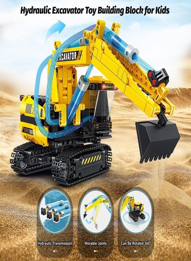 KONIGIN Play Game Technic Hydraulic Excavator Building Blocks Set Engineering Car Model Educational Playset for Kids (554 Pcs) - Image 2